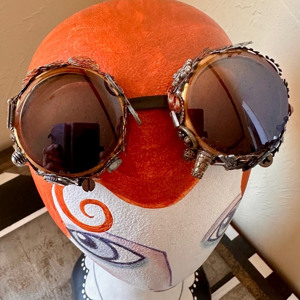 Handmade Steampunk Goggles – Festival, Costume, or Cosplay Accessory - Picture 3 of 3